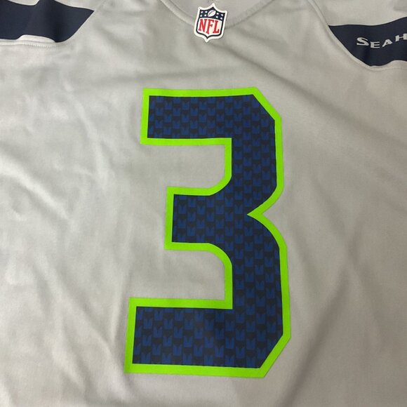 Nike Seahawks NFL On Field Jersey XXL Gray With Neon Green & Blue Accents - Picture 8 of 8